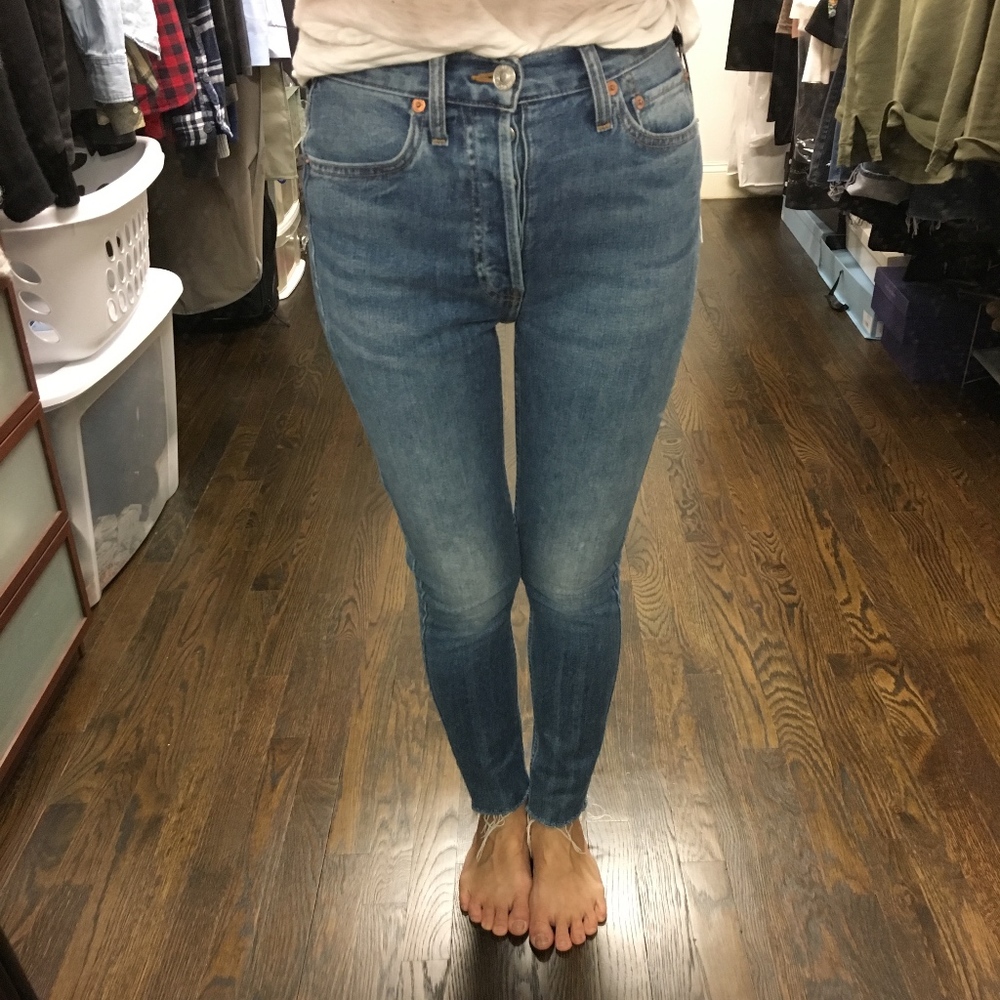 RE/DONE ORIGINALS HIGH RISE ANKLE CROP